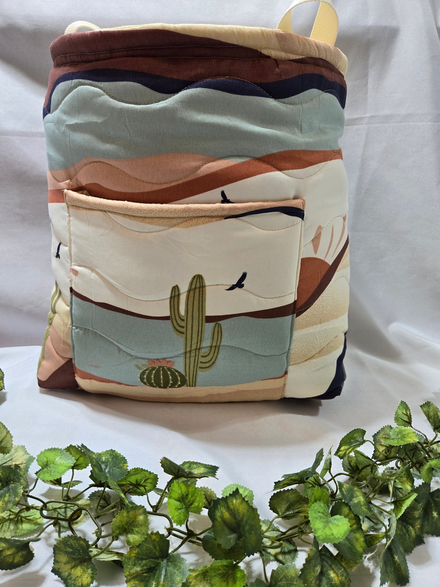 Arizona Saguaro Quilted Tote Bag