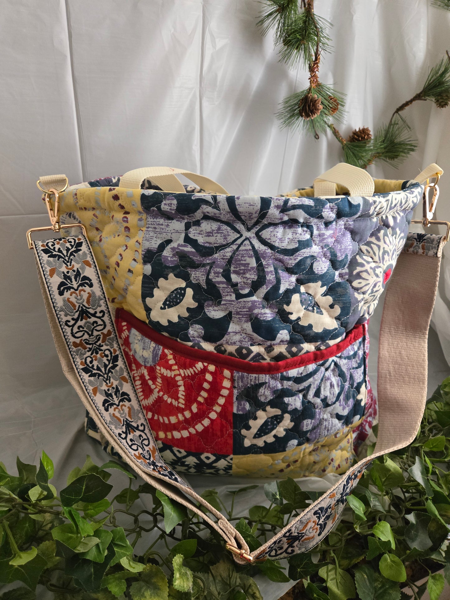 Quilted Chic Large Crossbody Tote