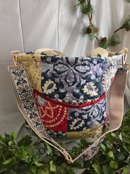 Quilted Chic Large Crossbody Tote