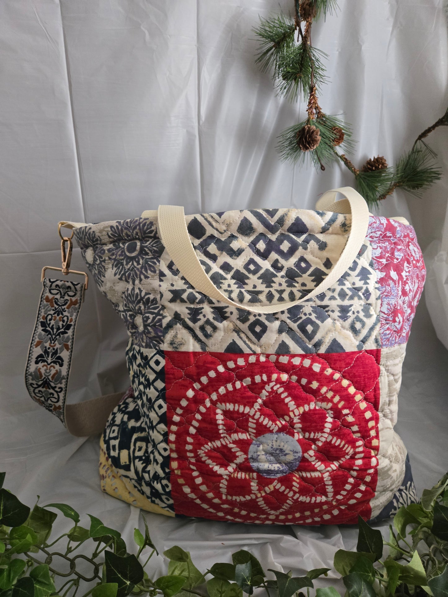 Quilted Chic Large Crossbody Tote