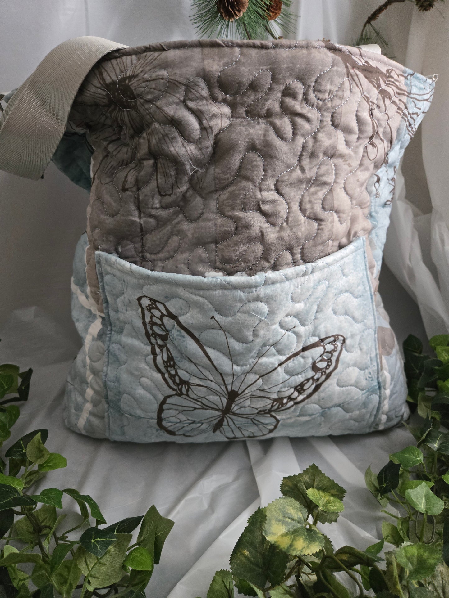 Stormy Sky Large Crossbody Tote
