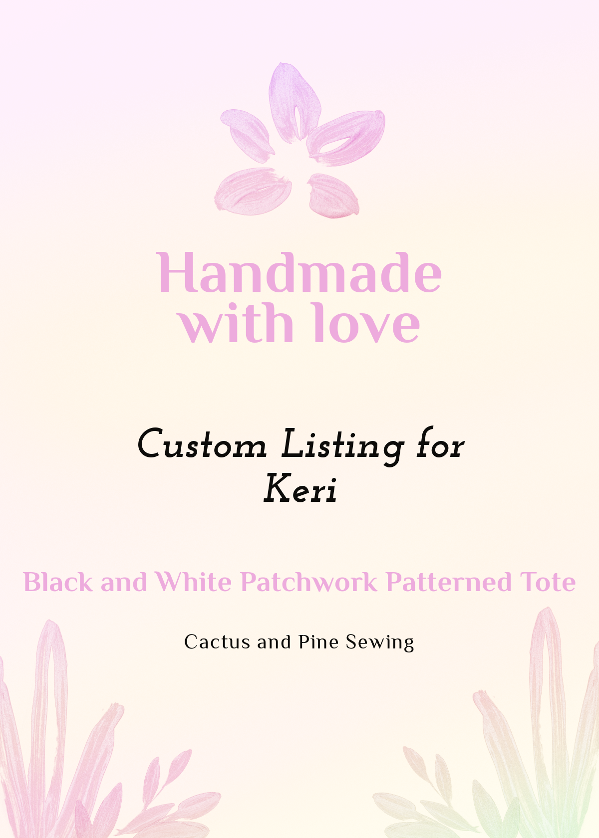 Custom Tote Order for Keri