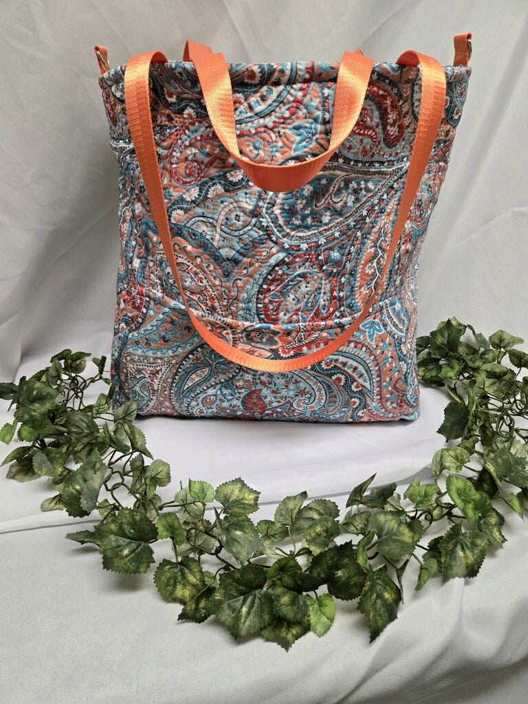 Paisley Sunset Large Crossbody Tote